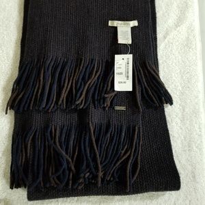 RW & Co. New wool brown and blue scarf